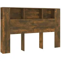 vidaXL Hoofdbordkast 160x18,5x104,5 cm gerookt eikenkleurig