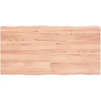 vidaXL Tafelblad natuurlijke rand 120x60x(2-4)cm eikenhout lichtbruin