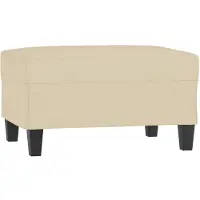 vidaXL Voetenbank 70x55x41 cm stof crèmekleurig