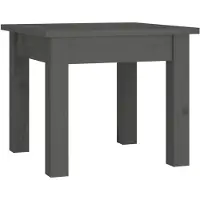 vidaXL Salontafel 35x35x30 cm massief grenenhout grijs