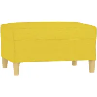 vidaXL Voetenbank 70x55x41 cm stof lichtgeel