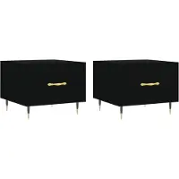 vidaXL Salontafels, 2 stuks, zwart, 50x50x40 cm, houtvezel