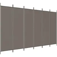 vidaXL Kamerscherm met 6 panelen 300x200 cm stof antracietkleurig