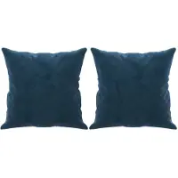 vidaXL Sierkussens 2 st 40x40 cm fluweel blauw