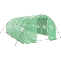 vidaXL Tuinkas met stalen frame 18 m² 6x3x2 m groen