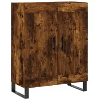 vidaXL Dressoir 69,5x34x90 cm bewerkt hout gerookt eikenkleurig
