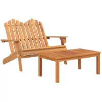 vidaXL 2-delige Loungeset Adirondack massief acaciahout