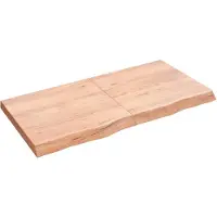 vidaXL Tafelblad 120x60x(2-6)cm behandeld massief eikenhout lichtbruin