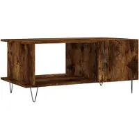 vidaXL Salontafel 90x50x40 cm bewerkt hout gerookt eikenkleurig