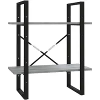vidaXL Boekenkast 60x30x70 cm bewerkt hout grijs sonoma eikenkleurig
