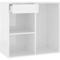 vidaXL Cosmeticakast 80x40x75 cm bewerkt hout hoogglans wit