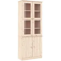 vidaXL Vitrinekast ALTA 77x35x186,5 cm massief grenenhout