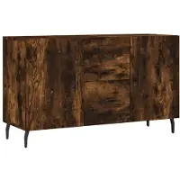 vidaXL Dressoir, gerookt eikenfineer, 100x36x60 cm, houtvezelplaat