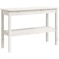 vidaXL Wandtafel 110x40x75 cm massief grenenhout wit