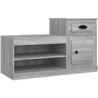 vidaXL Schoenenkast 100x42x60 cm bewerkt hout grijs sonoma eikenkleur