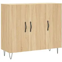 vidaXL Dressoir Sonoma-eikenhout, 90x34x80 cm, houtvezel