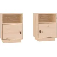 vidaXL Nachtkastjes 2 st 40x34x55 cm massief grenenhout