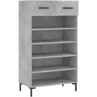 vidaXL Schoenenkast 60x35x105 cm bewerkt hout betongrijs