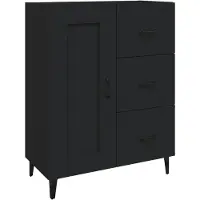 vidaXL Dressoir, zwart, 69,5 x 34 x 90 cm, houtvezel