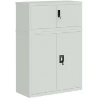 vidaXL Archiefkast 90x40x130 cm staal lichtgrijs