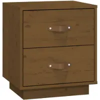 vidaXL Nachtkastje 40x34x45 cm massief grenenhout honingbruin