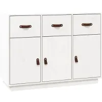 vidaXL Dressoir 100x40x75 cm massief grenenhout wit