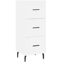 vidaXL Dressoir 34,5x34x90 cm bewerkt hout wit