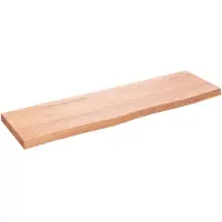 vidaXL Wandschap 100x30x(2-4)cm behandeld massief eikenhout lichtbruin