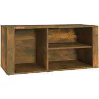 vidaXL Schoenenkast 100x35x45 cm bewerkt hout gerookt eikenkleurig