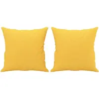 vidaXL Sierkussens 2 st 40x40 cm stof lichtgeel