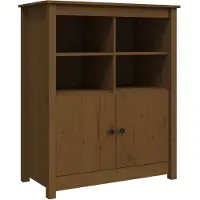 vidaXL Dressoir 83x41,5x100 cm massief grenenhout honingbruin