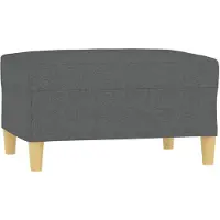 vidaXL Voetenbank 70x55x41 cm stof donkergrijs