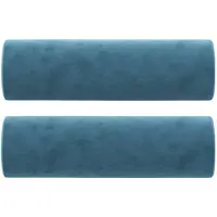vidaXL Sierkussens 2 st 15x50 cm fluweel blauw