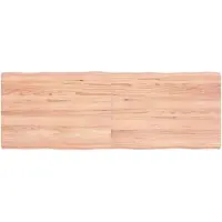 vidaXL Tafelblad natuurlijke rand 140x50x(2-4) cm eikenhout lichtbruin