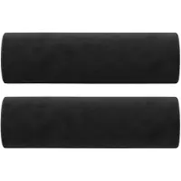 vidaXL Sierkussens 2 st 15x50 cm fluweel zwart