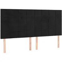 vidaXL Hoofdbord zwart 200x5x118/128 cm fluweel