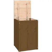 vidaXL Wasmand 44x44x66 cm massief grenenhout honingbruin