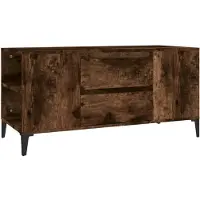 vidaXL Tv-meubel 102x44,5x50 cm bewerkt hout gerookt eikenkleurig
