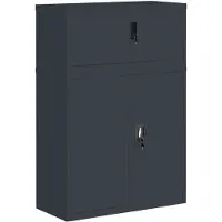 vidaXL Archiefkast 90x40x130 cm staal antracietkleurig