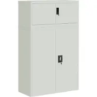 vidaXL Archiefkast 90x40x145 cm staal lichtgrijs
