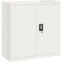vidaXL Archiefkast 90x40x90 cm staal wit