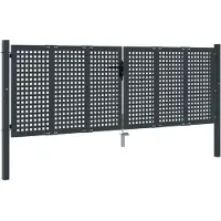 vidaXL Tuinpoort Antraciet 300x100 cm Staal
