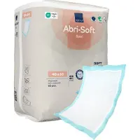 Abena Abri-Soft Basic Wegwerp Onderleggers Incontinentie - 60 Onderleggers - Voor bescherming van Matras, Bank of Stoel - Tot 800ml absorptie - Waterdicht - Duurzaam - 40 x 60 cm