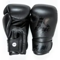 King Star 12 Bokshandschoenen - Leer - Volledig zwart