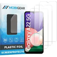 Mobigear Screenprotector geschikt voor Samsung Galaxy A22 5G | Screenprotector Folie - Case Friendly (3-Pack)
