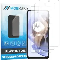 Mobigear Screenprotector geschikt voor Motorola Moto G31 | Screenprotector Folie - Case Friendly (3-Pack)