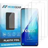 Mobigear Screenprotector geschikt voor TCL 20L | Screenprotector Folie - Case Friendly (3-Pack)