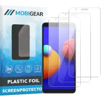 Mobigear Screenprotector geschikt voor Samsung Galaxy A01 Core | Screenprotector Folie - Case Friendly (3-Pack)