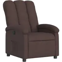 vidaXL Fauteuil verstelbaar stof donkerbruin