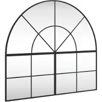 vidaXL Wandspiegel boog 100x90 cm ijzer zwart